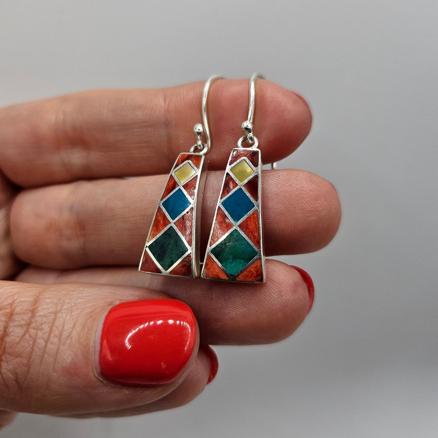 Pendientes Trapezoide de Colores