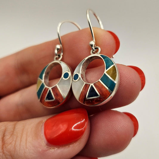 Pendientes Incaico Azul